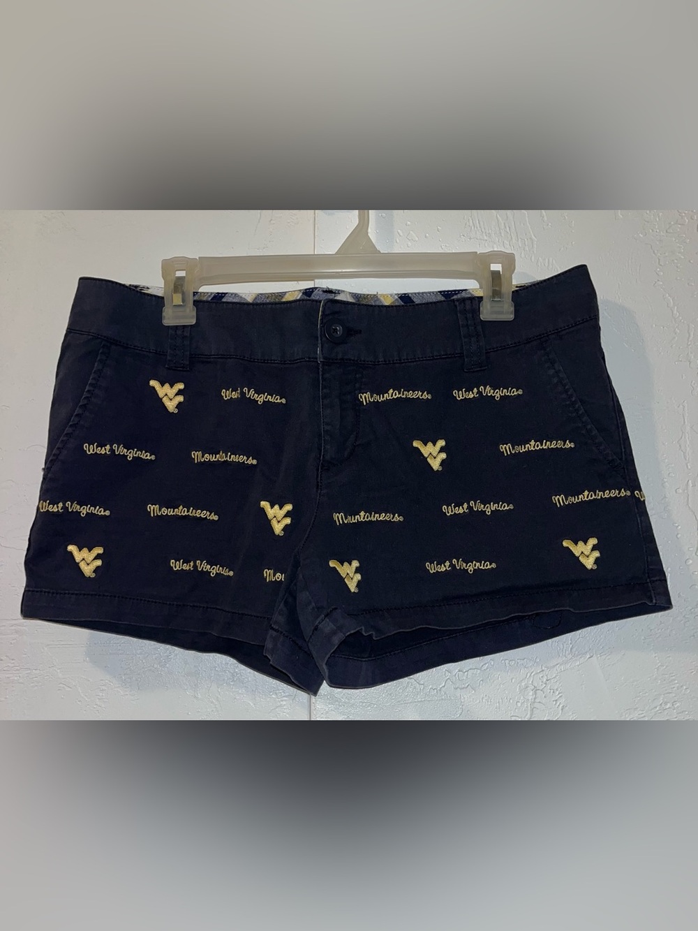 West Virginia Mountaineers Women’s Navy Blue College Classics Shorts